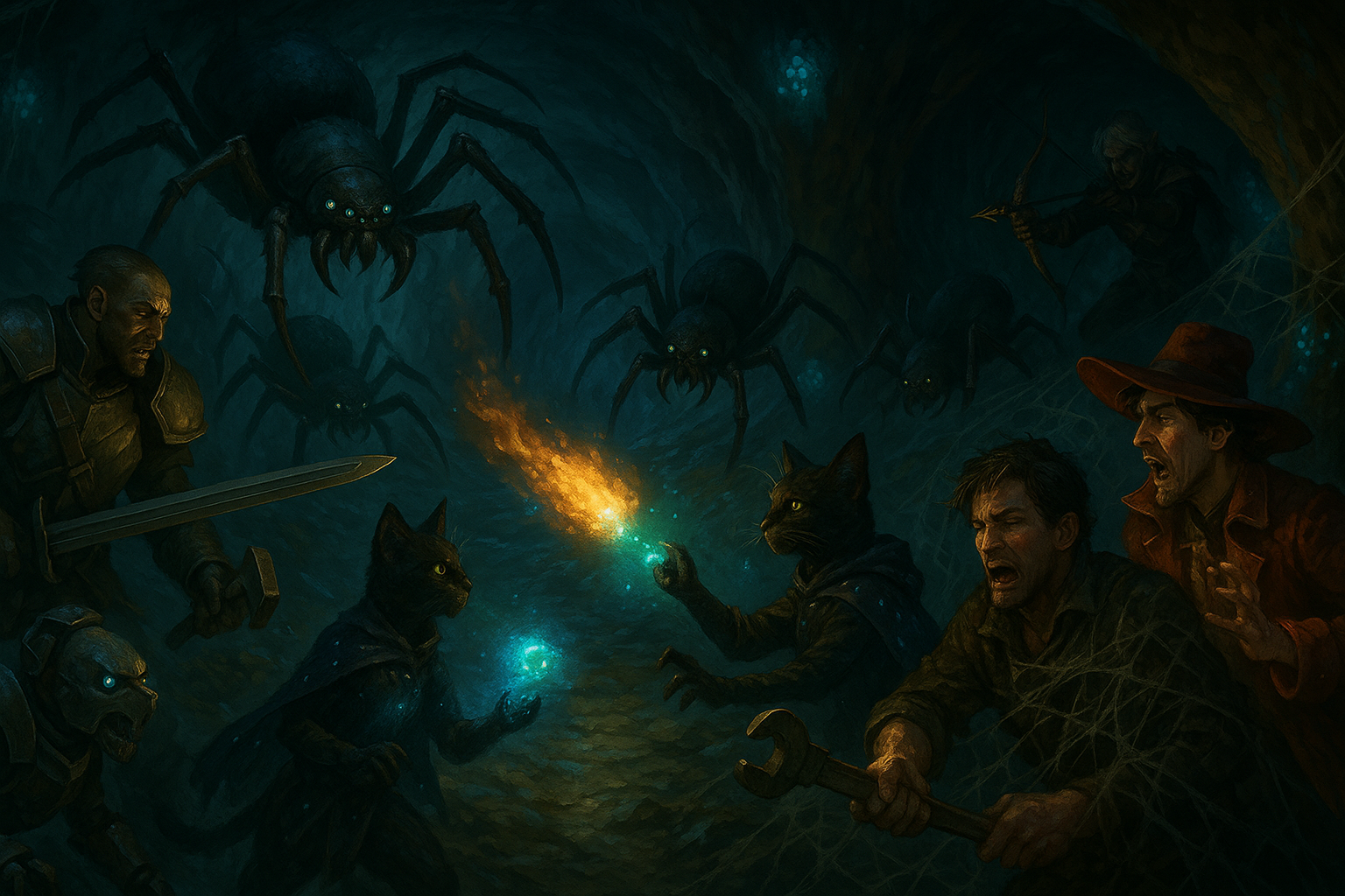 Underdark Spider and Drow Ambush.png